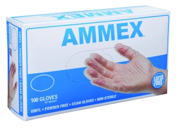 Ammex Pf Vinyl Glove L