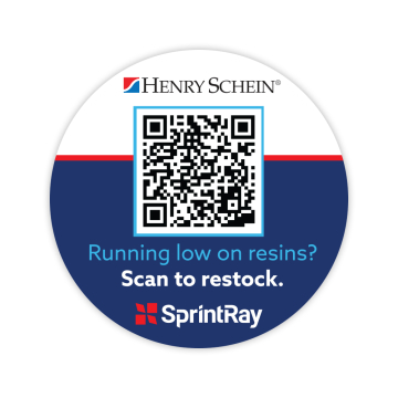 SprintRay Materials QR Code Stickers